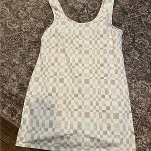 Z Supply Checkered Cream and White Dress